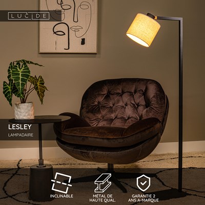 Lucide LESLEY - Lampadaire - 1xE27 - Noir